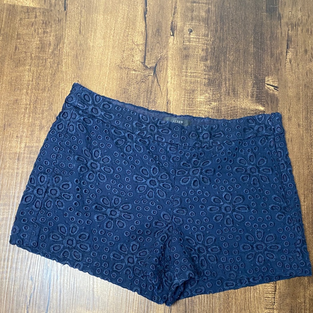 J Crew Eyelet Navy Women's Shorts